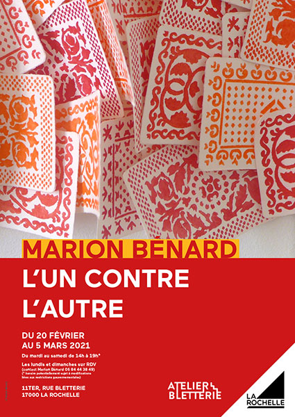 exposition, exhibition, art contemporain, contemporary art, Marion Bénard, solo show, Atelier la Bletterie, la Rochelle